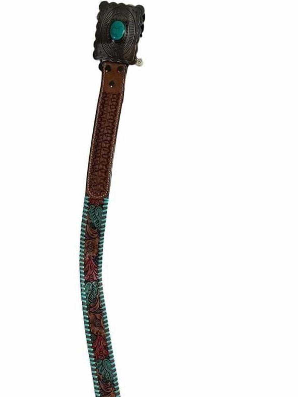 Myra Bag Tropical Forest Hand Tooled Concho Belt